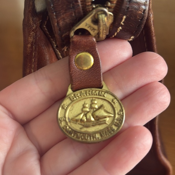 Brahmin Brown Croc Embossed Satchel Handbag - Vintage - Picture 3 of 16